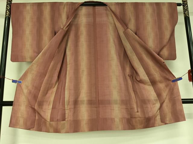 平和屋着物▽道行コート スリーシーズン 春夏秋 塵除け 霞文 暈し染め 正絹 逸品 AABG5650jh