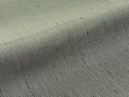 平和屋着物▽上質な紬 単衣 紬縮緬 横段文 反端付き 正絹 逸品 AABG5653jh