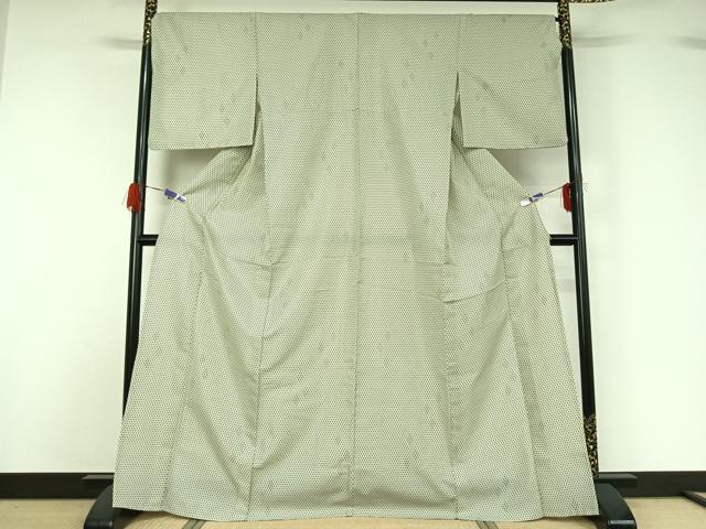 平和屋着物▽小紋　単衣　花菱文　洗える着物　AABG5656jh