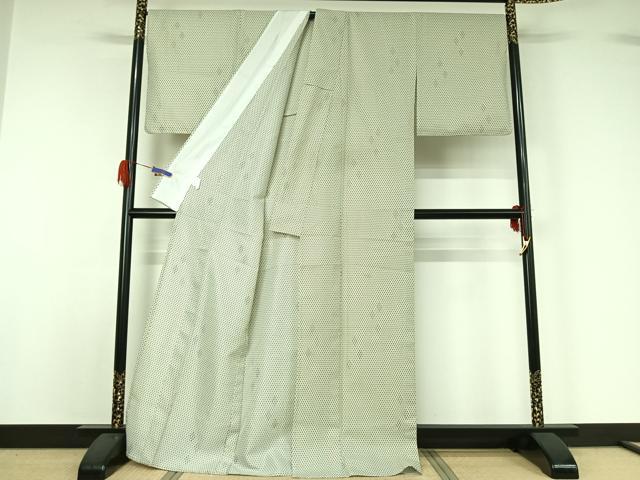 平和屋着物▽小紋　単衣　花菱文　洗える着物　AABG5656jh