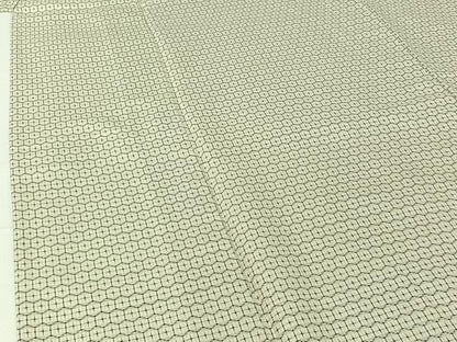 平和屋着物▽上質な紬 単衣 亀甲文 正絹 逸品 AABG5660jh