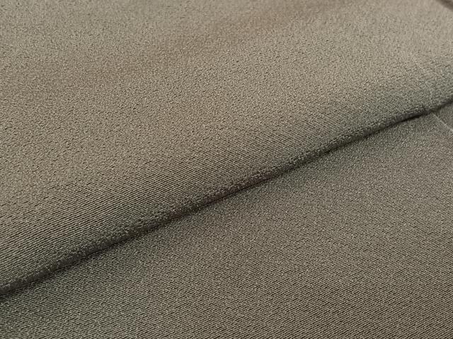 平和屋着物▽上質な色無地 単衣 源氏鼠色 ロング丈 正絹 逸品 AABG5662jh