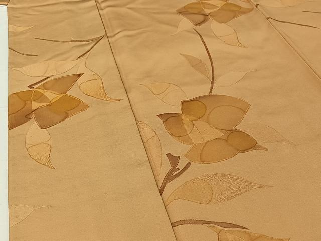 平和屋着物▽上質な小紋 単衣 枝花文 正絹 逸品 AABG5663jh
