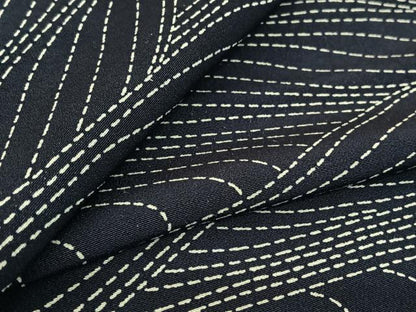 平和屋着物▽上質な小紋 単衣 流水文 正絹 逸品 AABG5665jh