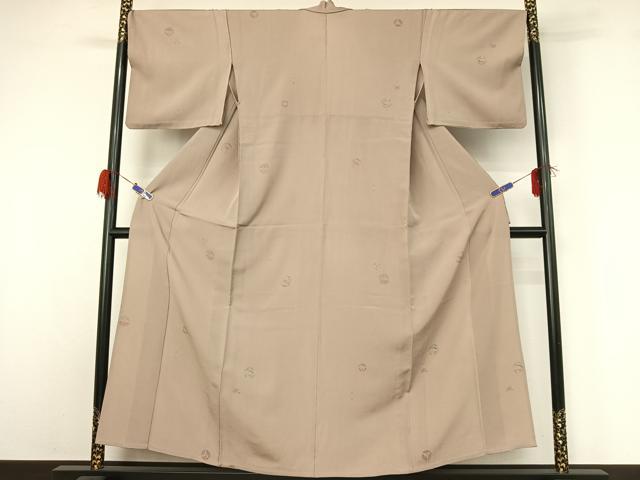 平和屋着物▽上質な小紋 単衣 花丸文 金彩 正絹 逸品 AABG5669jh