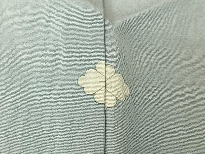 平和屋着物▽上質な色無地 単衣 水色 正絹 逸品 AABG5670jh