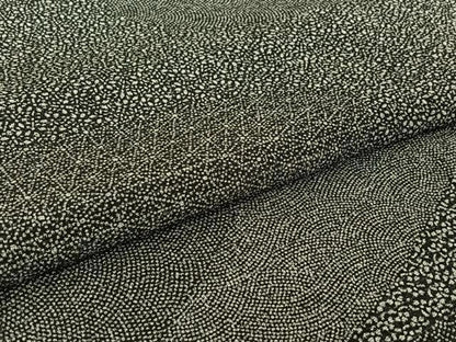 平和屋着物▽江戸小紋 単衣 作家物 寄せ小紋柄 黒地 正絹 逸品 AABG5675jh