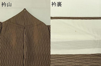 平和屋着物▽上質な小紋 単衣 立涌文 正絹 逸品 AABG5677jh
