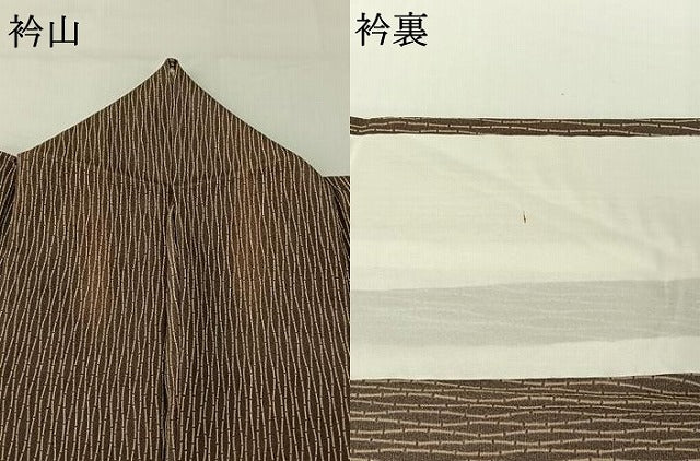 平和屋着物▽上質な小紋 単衣 立涌文 正絹 逸品 AABG5677jh