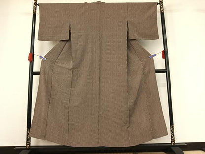 平和屋着物▽上質な小紋 単衣 立涌文 正絹 逸品 AABG5677jh