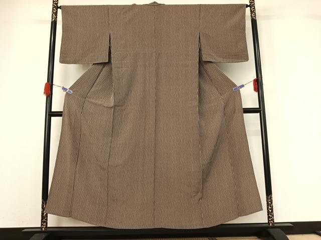 平和屋着物▽上質な小紋 単衣 立涌文 正絹 逸品 AABG5677jh