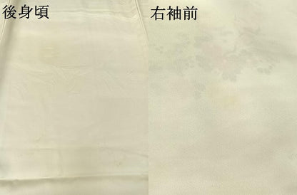 平和屋着物▽訪問着 単衣 源氏車花文 暈し染め 金銀彩 正絹 逸品 AABG5678jh