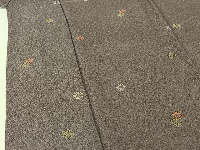 平和屋着物▽上質な小紋 単衣 舞花文 正絹 逸品 AABG5680jh