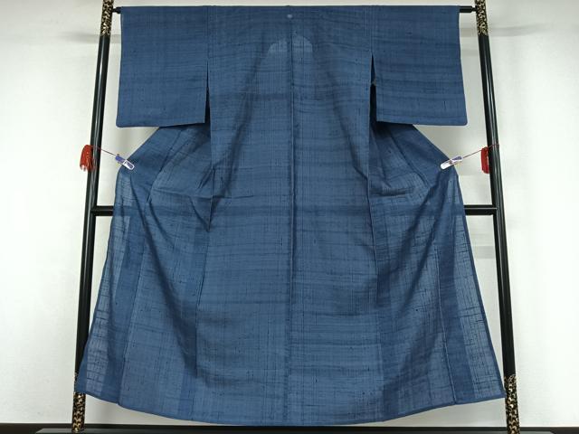 平和屋着物▽上質な紬 単衣 霞文 正絹 逸品 AABG5685jh