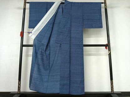 平和屋着物▽上質な紬 単衣 霞文 正絹 逸品 AABG5685jh