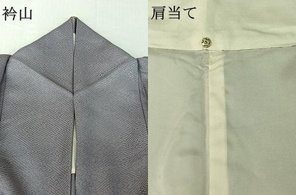 平和屋着物▽訪問着 単衣 飛鶴松文 暈し染め 金銀彩 正絹 逸品 AABG5686jh