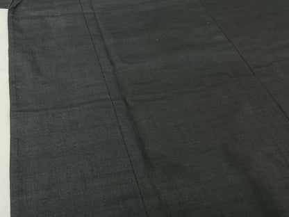 平和屋着物▽結城紬 単衣 鉄御納戸色 証紙付き 正絹 逸品 AABG5698jh