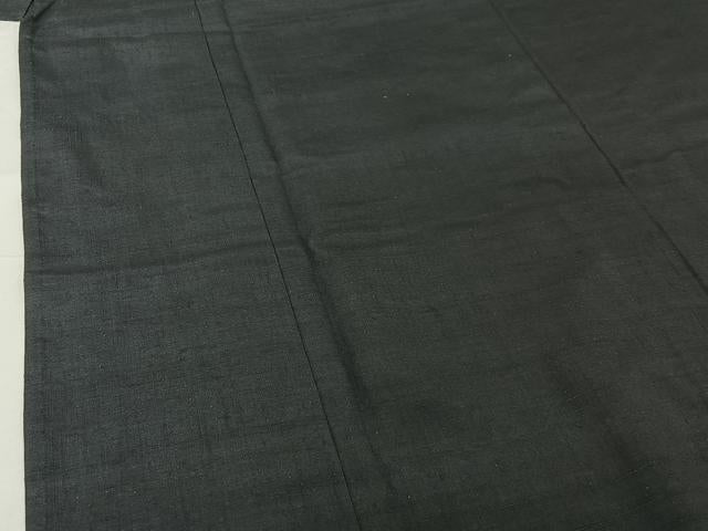 平和屋着物▽結城紬 単衣 鉄御納戸色 証紙付き 正絹 逸品 AABG5698jh