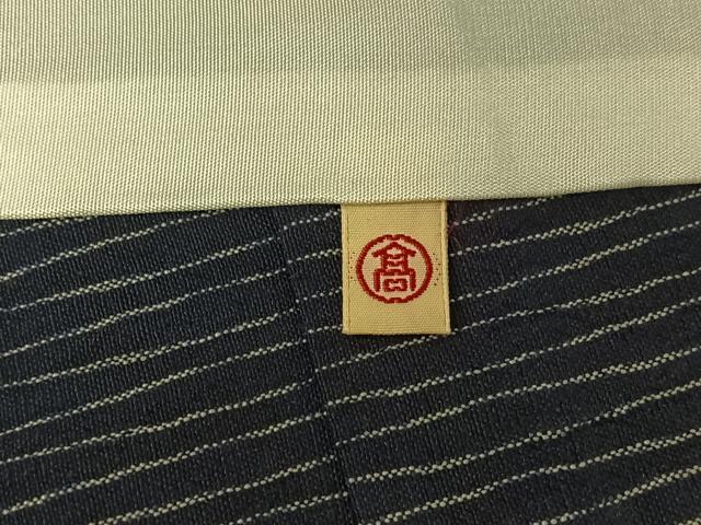 平和屋着物▽お召 単衣 立涌文様 高島屋扱い 正絹 逸品 AABG5700jh