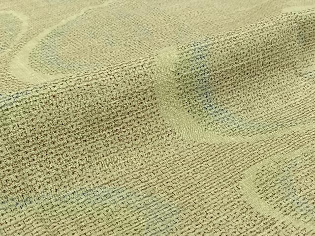 平和屋着物▽結城紬 単衣 80亀甲 流水文 正絹 逸品 AABG5706jh