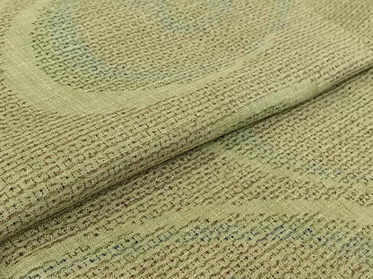 平和屋着物▽結城紬 単衣 80亀甲 流水文 正絹 逸品 AABG5706jh