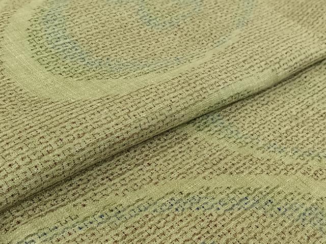 平和屋着物▽結城紬 単衣 80亀甲 流水文 正絹 逸品 AABG5706jh