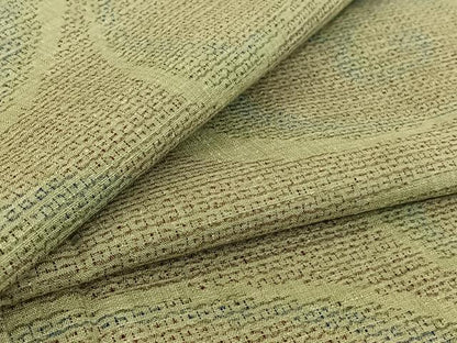 平和屋着物▽結城紬 単衣 80亀甲 流水文 正絹 逸品 AABG5706jh