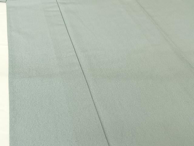 平和屋着物▽本塩沢 単衣 秘色色 証紙付き 正絹 逸品 AABG5709jh
