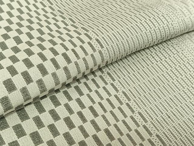 平和屋着物▽お召 単衣 変わり市松文様 正絹 逸品 AABG5712jh