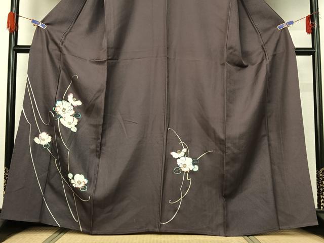 平和屋着物▽訪問着 単衣 草花文 金銀彩 正絹 逸品 AABG5716jh