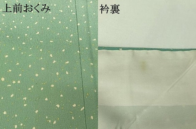 平和屋着物▽上質な小紋 単衣 箔散らし文 鬼しぼ縮緬 正絹 逸品 AABG5720jh