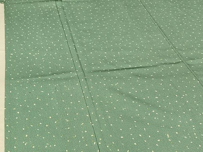 平和屋着物▽上質な小紋 単衣 箔散らし文 鬼しぼ縮緬 正絹 逸品 AABG5720jh