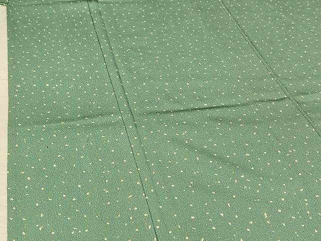 平和屋着物▽上質な小紋 単衣 箔散らし文 鬼しぼ縮緬 正絹 逸品 AABG5720jh