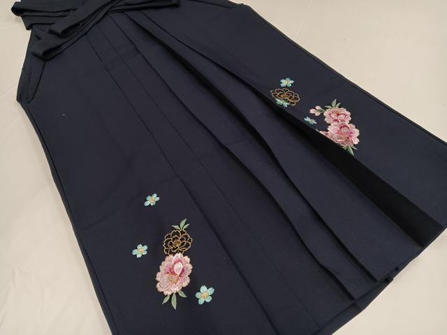 平和屋着物●女性　行灯袴　草花文　金糸　洗える着物　AABG5721ph