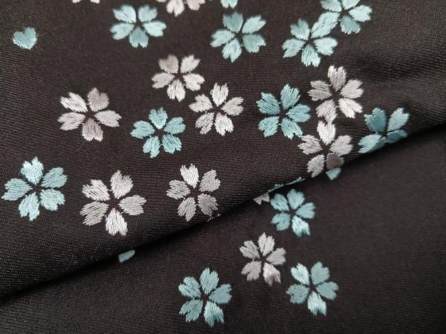 平和屋着物●女性　行灯袴　刺繍　舞桜文　洗える着物　AABG5727ph