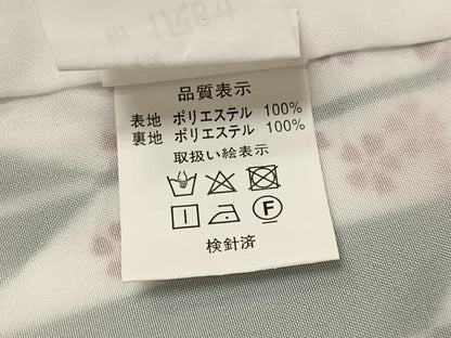 平和屋着物●小振袖　二尺袖　矢羽根桜文　洗える着物　未使用　AABG5730ph