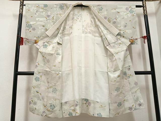 平和屋着物●長襦袢　無双仕立て　草花文　やまと誂製　正絹　逸品　未使用　AABG5733ph