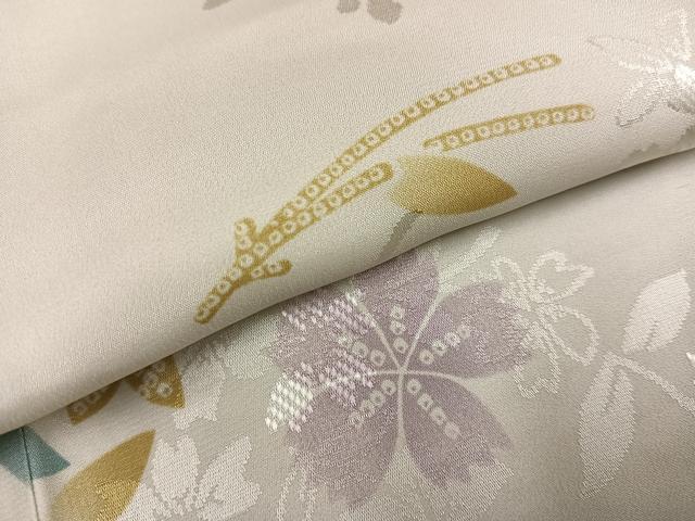 平和屋着物●長襦袢　無双仕立て　草花文　やまと誂製　正絹　逸品　未使用　AABG5733ph