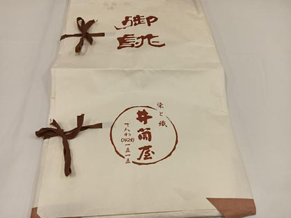 平和屋着物●上質な小紋　型染め　草花文　井筒屋扱い　たとう紙付き　正絹　逸品　AABG5737ph