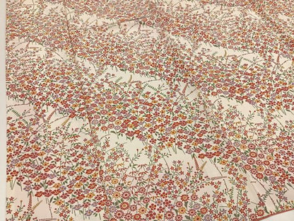 平和屋着物●上質な小紋　草花文　井筒屋扱い　たとう紙付き　正絹　逸品　AABG5738ph