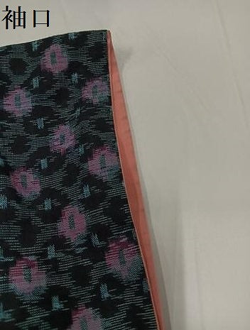 平和屋着物●久留米絣　単衣　綿　逸品　AABG5739ph