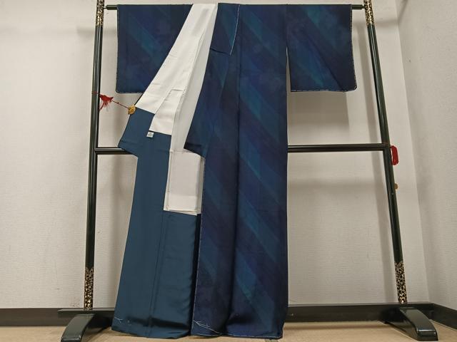 平和屋着物●上質な小紋　草木地紋　正絹　逸品　未使用　AABG5744ph