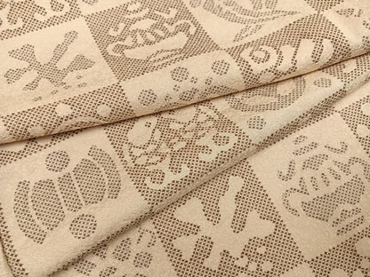 平和屋着物●上質な小紋　市松文　正絹　逸品　AABG5745ph