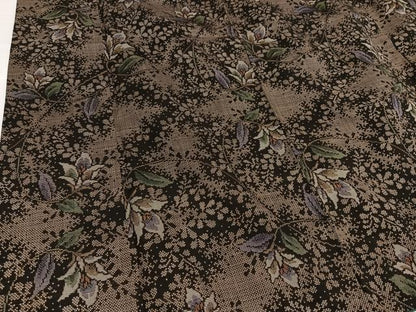 平和屋着物●本場大島紬　一元7マルキ　草花文　正絹　逸品　AABG5748ph