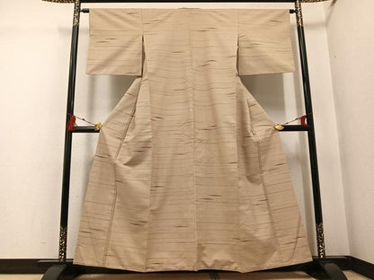 平和屋着物●上質な紬　霞文　正絹　逸品　AABG5749ph