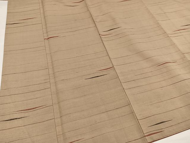 平和屋着物●上質な紬　霞文　正絹　逸品　AABG5749ph