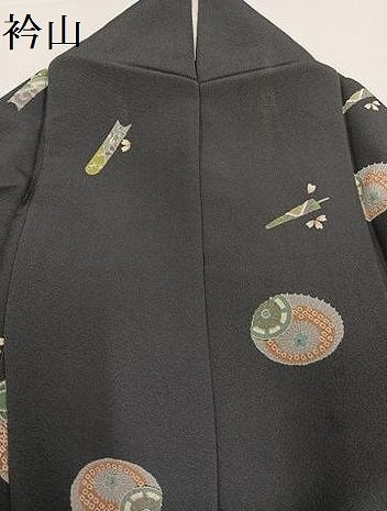 平和屋着物●上質な小紋　番傘花文　正絹　逸品　AABG5752ph