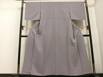 平和屋着物●上質な色無地　胡桃染色　正絹　逸品　AABG5753ph