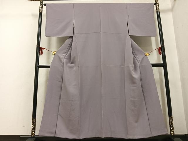 平和屋着物●上質な色無地　胡桃染色　正絹　逸品　AABG5753ph