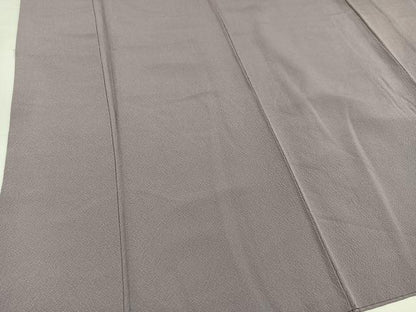 平和屋着物●上質な色無地　胡桃染色　正絹　逸品　AABG5753ph